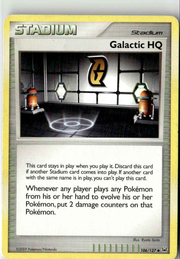 2009 PLATINUM BASE SET GALACTIC HQ 106/127