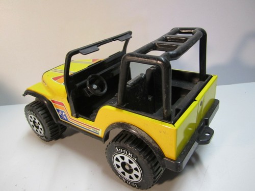 RARE 1970'S TONKA JEEP 4x4 YELLOW MR-970 PRESSED STEEL TOY TRUCK - Picture 2 of 9