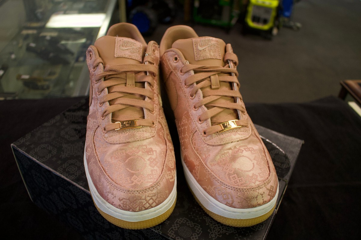 Nike CLOT x Air Force Low Premium 'Rose Gold Silk' Sz 10 Mens Womens