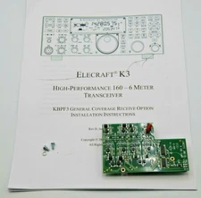 ELECRAFT K3 and K3S  -  KBPF3 General coverage receive option board w/ manual 