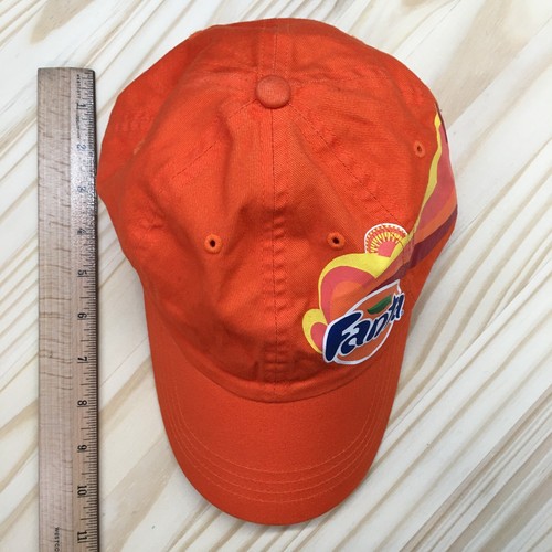 Fanta Baseball Cap Mens Orange One Size Adjustable Curved Brim Embroidered Logo - Picture 3 of 13