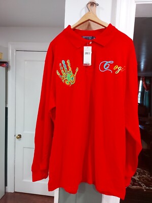 VTG COOGI LONG SLEEVE MEN POLO SHIRT.SZ-3XL.NWT