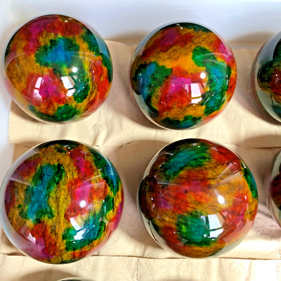 1pcs Natural ''Seven Colors Jade'' sphere specimen -Taiwan China 1.7kg Base 99mm