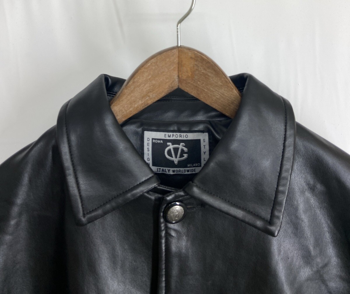 VTG Emporio Roma Milano Italy Worldwide Mens Size L Jacket Black