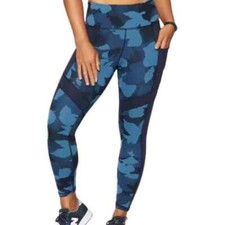 ATHLETA Blue 375583 All In Camo 7/8 Tight Leggings SIZE SMALL