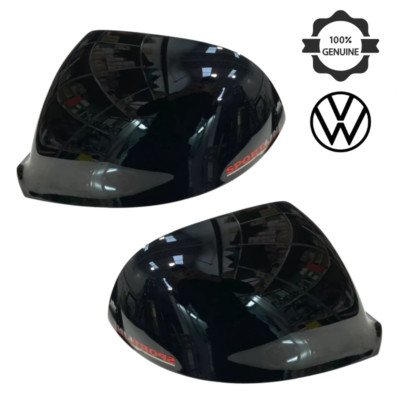 VW Transporter T5.1/T6/T6.1 Genuine Gloss Black Mirror Covers Set With Sportline