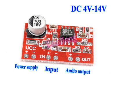 DC 4V~14V AD828 Piezoelectric Ceramic Preamp Preamplifier Board Pickup Module