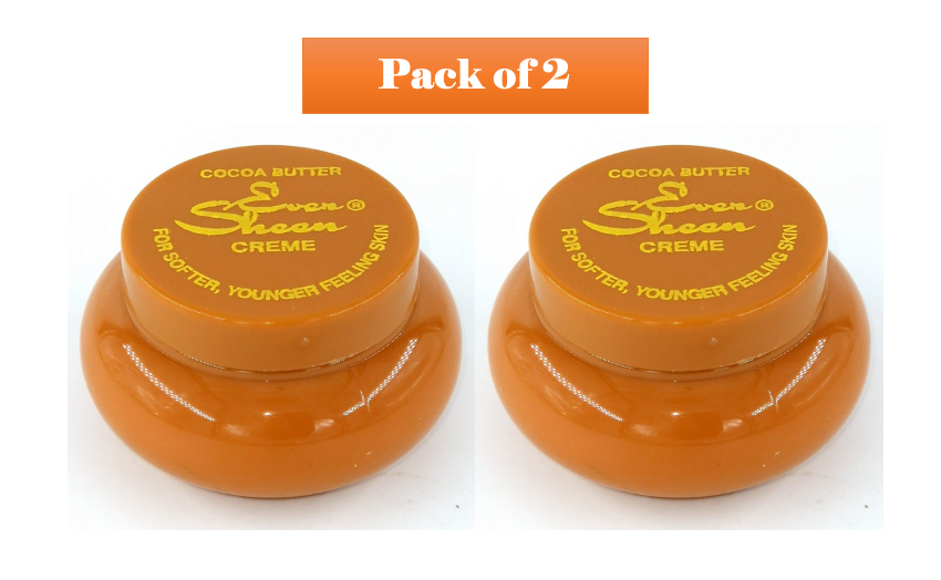 Ever Sheen Cocoa Butter Moisturising Body Cream Dry Cracked Dull Skin 120ml X 2