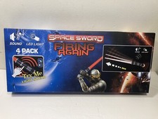 Space Sword Firing Again Lights Sounds 4 Pack Lightsaber New