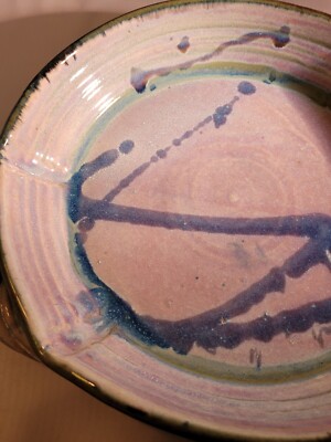 Tested by Fire Pottery - Rob Grimes Vintage Stoneware Baking Dish hand painted