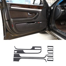 Pegatina de cuadro de interruptor de maletero y tanque de combustible interior de carbono 4 piezas para Audi A8 2004-12