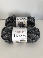 2 Skeins of Premier Yarns Puzzle Yarn Color 1050-01 Sudoku 100 Acrylic
