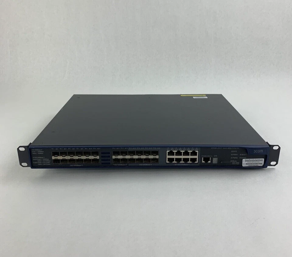 3COM 3CRS48G-24S-91 4800G 20-Port Gigabit Network Ethernet Switch Tested Reset - Image 2 of 4