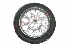 Cerchio Completo In Cromo Da 16 Pollici Con 36 Fori E Camera D'Aria Per Jawa