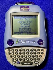 Quantum Leap iQuest Handheld Console Bundle w 2 Cartridges Case LeapFrog Tested