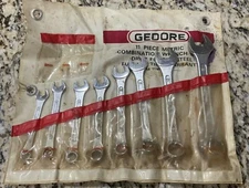 8 Piece Gedore No. 14 12 Pt. Combination Metric Wrench Set Vintage Drop Forged