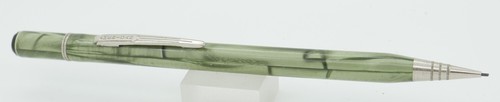 American Pencil Co. Green Swirl Zelluloid & Chrom 0,9 mm Allzweckstift - 1940er - Bild 3 von 4