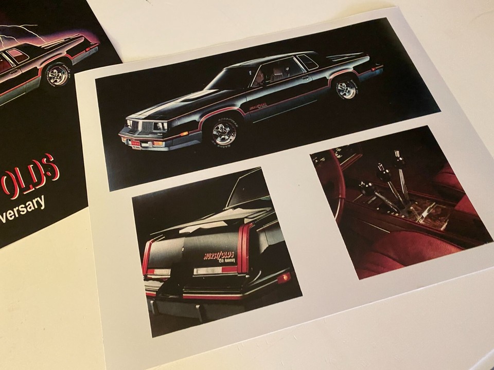 LOT OF 4 OLDSMOBILE 1983 HURST OLDS DEALER POSTER 18x28 - 16x20 - 2 ...