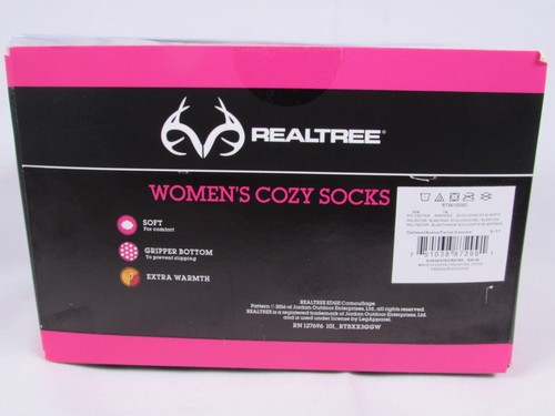 Realtree Ladies Cozy Socks Gift Box 3 Pairs GRIP BOTTOM - Picture 6 of 8