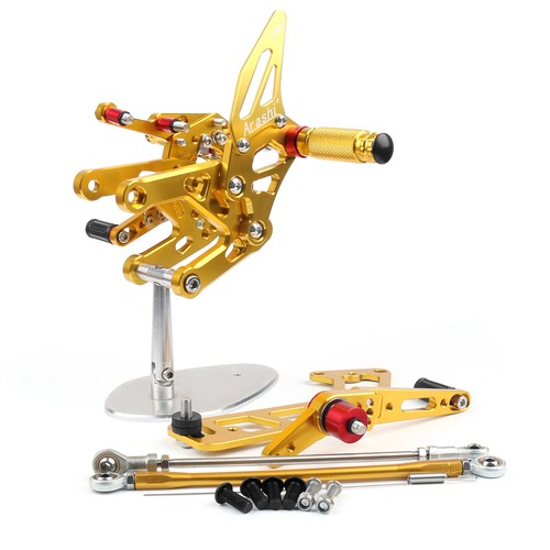 Adjustable Rearsets Footrests Footpeg Rear Set Fits Yamaha MT-10 FZ 10 2017 Gld