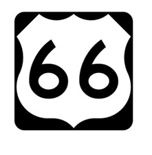 4" us route 66 highway sign road bumper sticker decal usa made