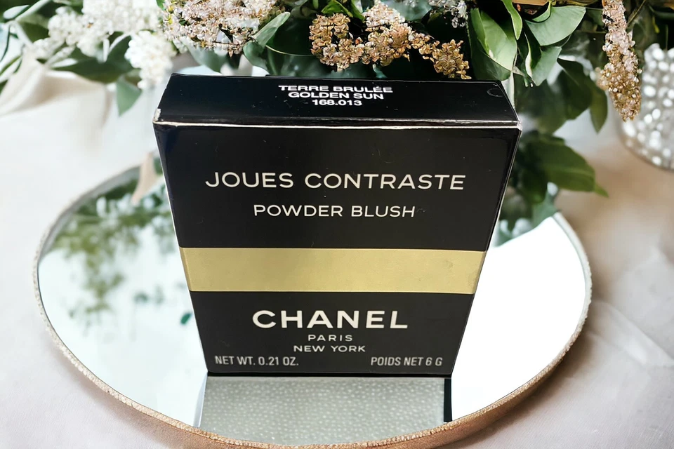 Rubor en polvo Chanel Joues Contraste en TERRE BRULEE/GOLDEN SUN *RARO* NUEVO EN CAJA Foto 3 de 4