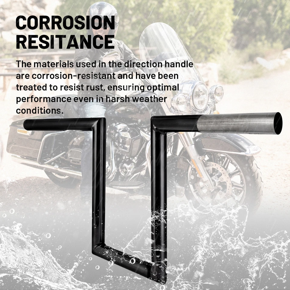 10.5" Rise 1" Z-Bar Ape Hanger Motorcycle Handlebar For Honda Shadow VLX VT 600 - Imagem 4 de 4