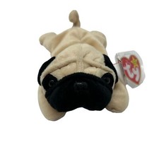 Pugsly The Puppy Dog Plush Toy Ty Beanie Babies- 4106 Rare Retired 1996