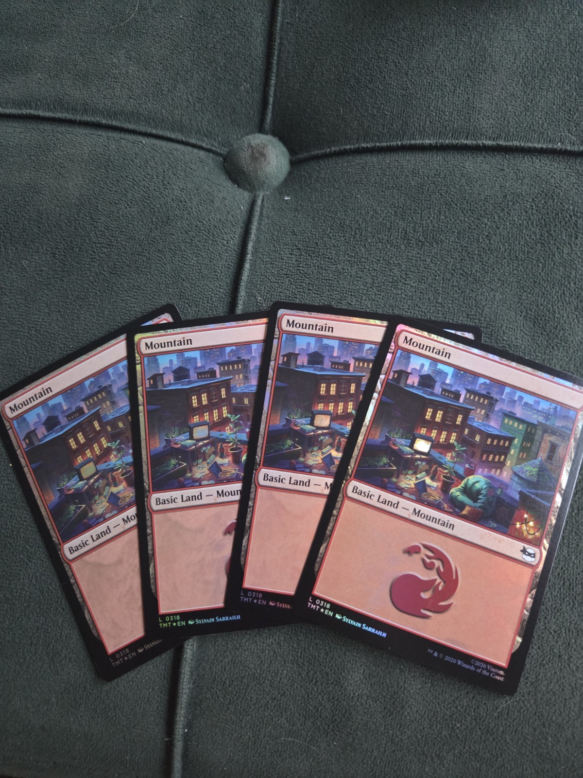 MTG - Teenage Mutant Ninja Turtles - Mountain x 4 - L0318 - FOIL