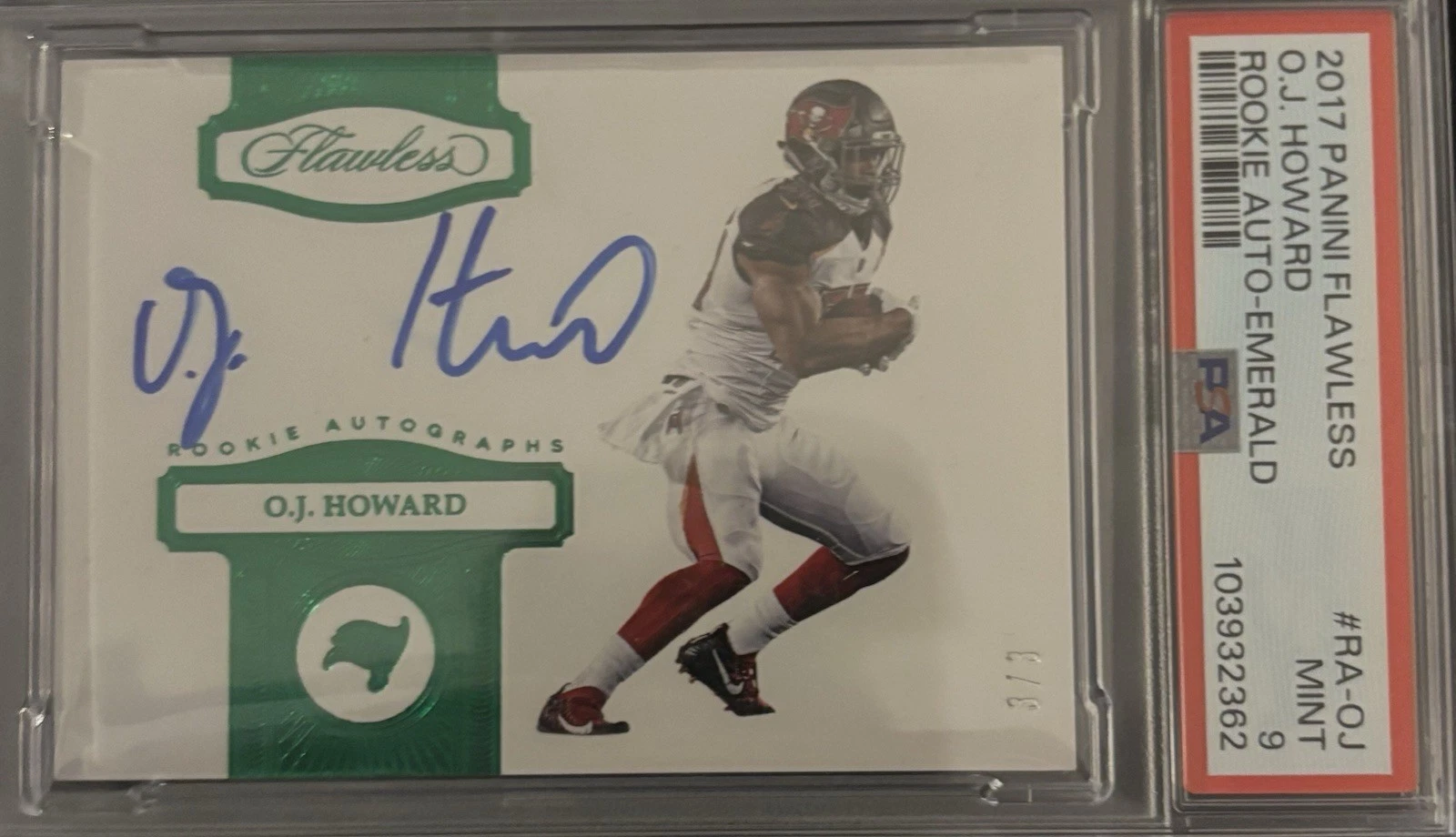 OJ Howard Panini Flawless Rookie Autograph #RAOJ Emerald