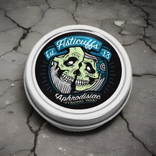 Fisticuffs Aphrodisiac Blend Strong Hold Mustache Wax 1 OZ. Tin