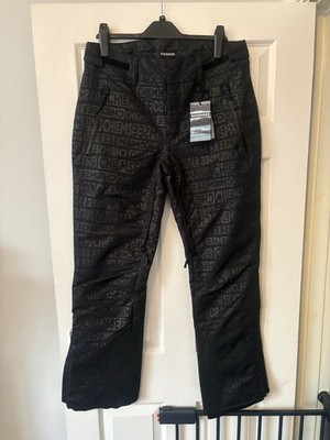 CHIEMSEE Ski Pants Women's Size 40 UK 12 Black Monogram Print Snowboard NWT New