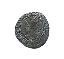Tudor Silver Hammered Coin: Elizabeth I Half Groat 1590-1592 Tower Hand Mintmark