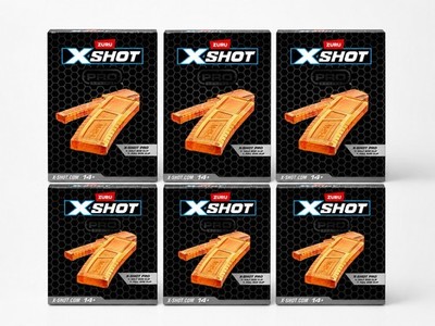 2 Pack Zuru X-Shot Pro Series Clip Mags -6 Boxes of 12 Total
