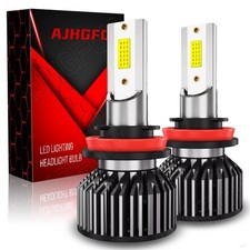 Pair H11 H8 H9 Led Headlight Kit High Low Beam Bulbs Super Bright 6500k White Us