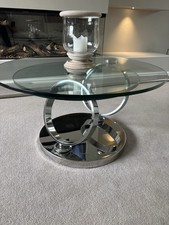 Glass Coffee Table and Matching Side Table 