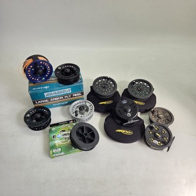 Mamba Fladen Fly Reels with Line Bundle Job Lot and x3 Airflo Reel Covers