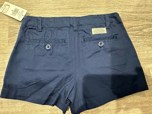 Polo Ralph Lauren Girls Classic Chino Shorts Blue w/Pink Logo - Size 7 - NWT! - Picture 4 of 5