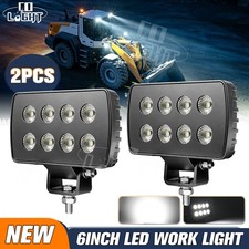LED Tractor Work Lights 6 Inch, 12V/24V 90W 9000LM Led Lights Led Flood 2PCS