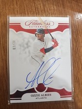 2019 FLAWLESS  OZZIE ALBIES 2/20 BLUE INK AUTO #FA OZ