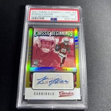 Rondale Moore 2021 Panini Classics #CB-RM Classic Beginnings Auto Gold /50 PSA 9