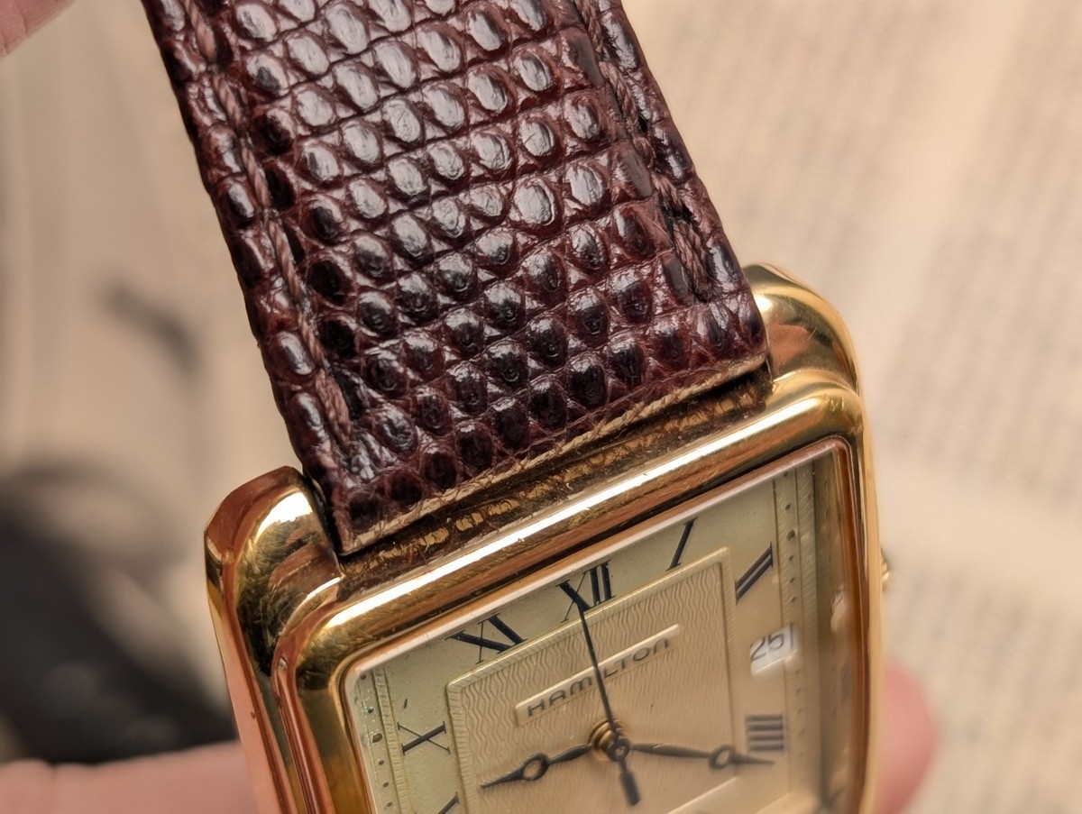 Hamilton Registered Edition 6212 Gold Roman Dial Date Quartz Men's