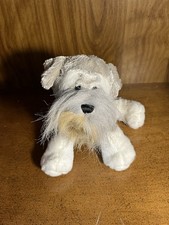 Ganz Webkinz Schnauzer Dog Plush Toy Gray White HM159 Stuffed Animal - No Code E