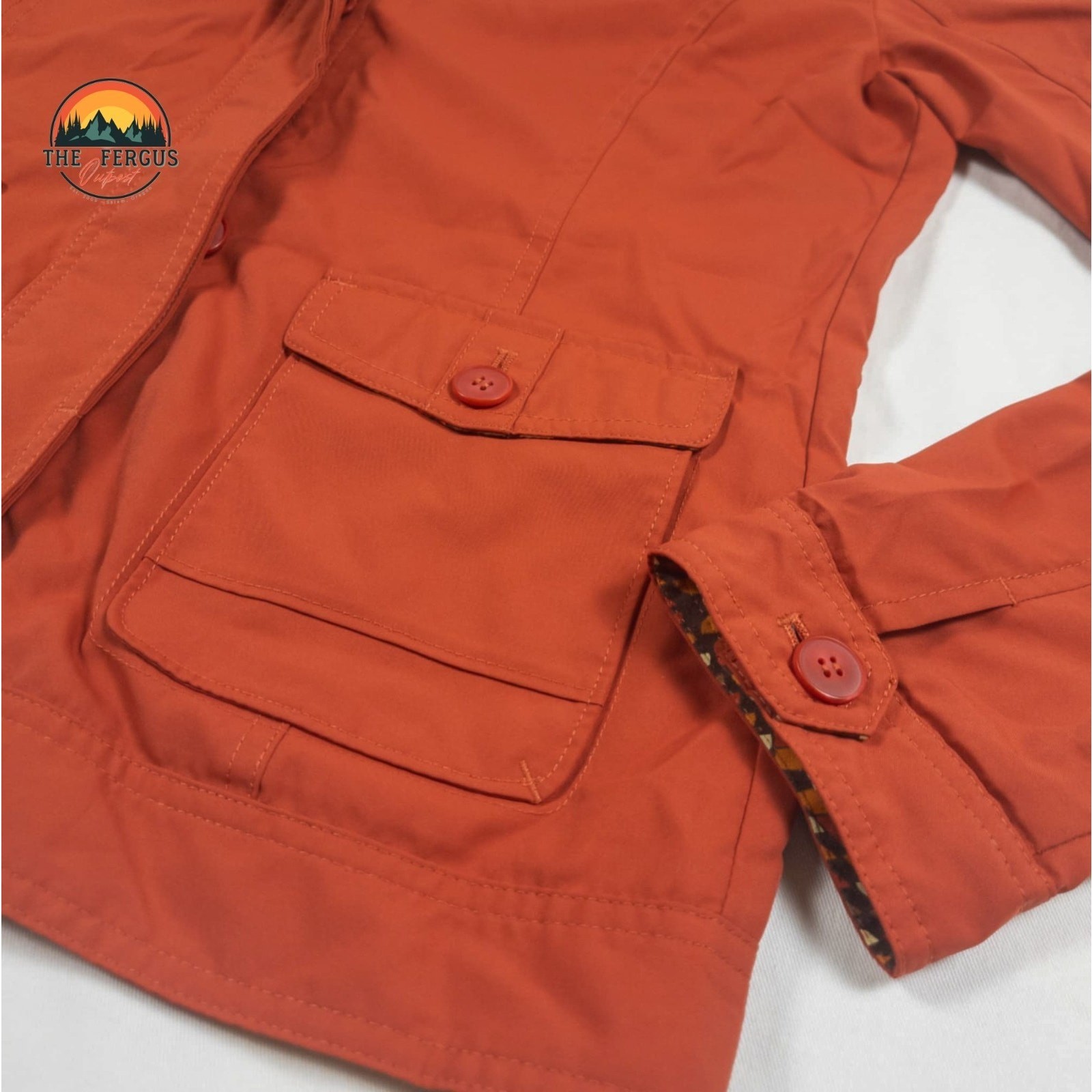 Pendleton Jacket Red Full Zip Buttons Hooded Long… - image 9