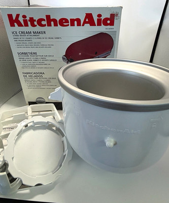 Kitchenaid Stand Mixer 2 Quart Ice Cream Sorbet Yogurt Maker  REFURBISHED
