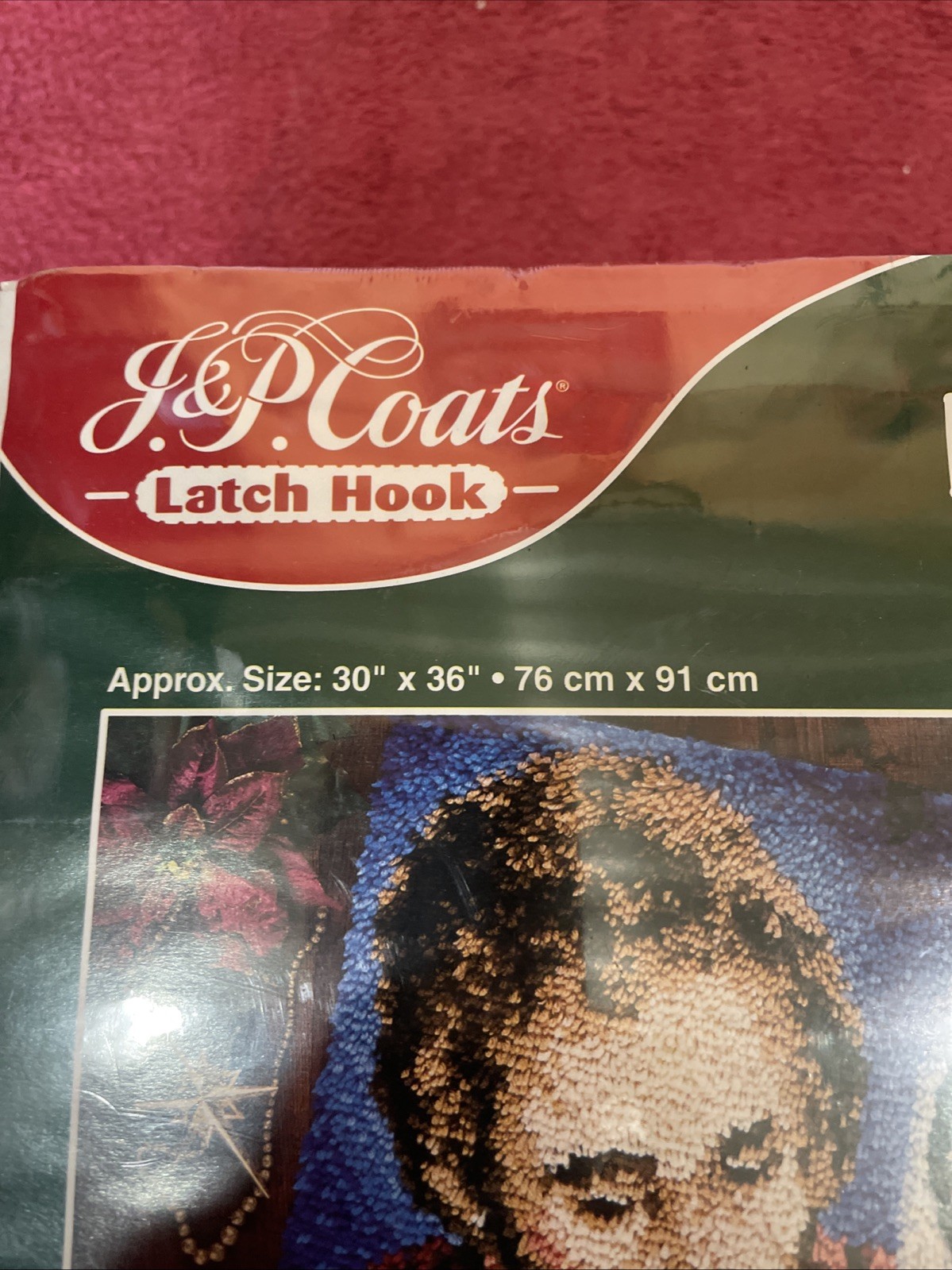 NEW Vintage J & P Coats Nativity Latch Hook Kit Mary Joseph Baby Jesus Christmas