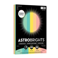 Astrobrights Punchy Pastel Assortment Cardstock, 8.5 x 11, 65 lb. 5-Color