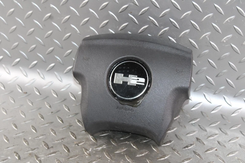 03-07 Hummer H2 Black L LH Left Steering Wheel Driver Airbag Factory Air Bag OEM Foto 3 de 4