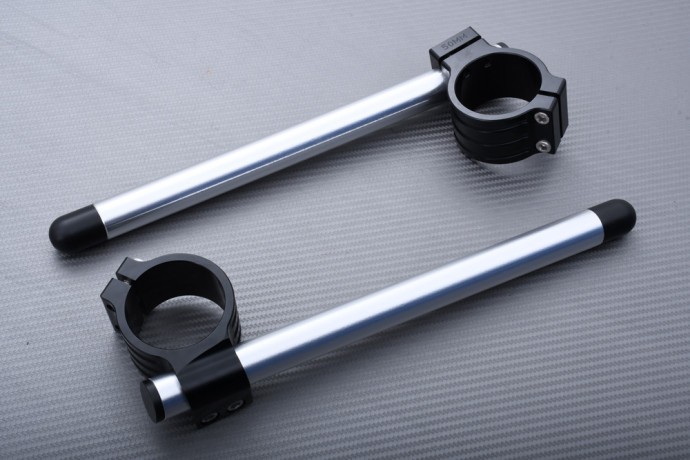 Bracelets 51mm alu noir pour supprimer le jeu de guidon DUCATI SBK