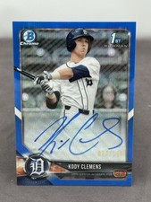 2018 Bowman Chrome Blue Wave Refractor Auto, Kody Clemens, #/150